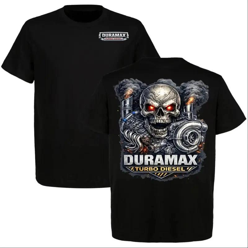 Duramax Turbo Diesel T-Shirt Skull Engine Graphic Tee Chevy Diesel Truck Lover S XXL