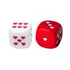 10Pcs 25MM Love Heart Acrylic Dice Rounded Corner Six-Sided Large Dice Game Night Drinking Board Game Dice Prop Casino Equipment