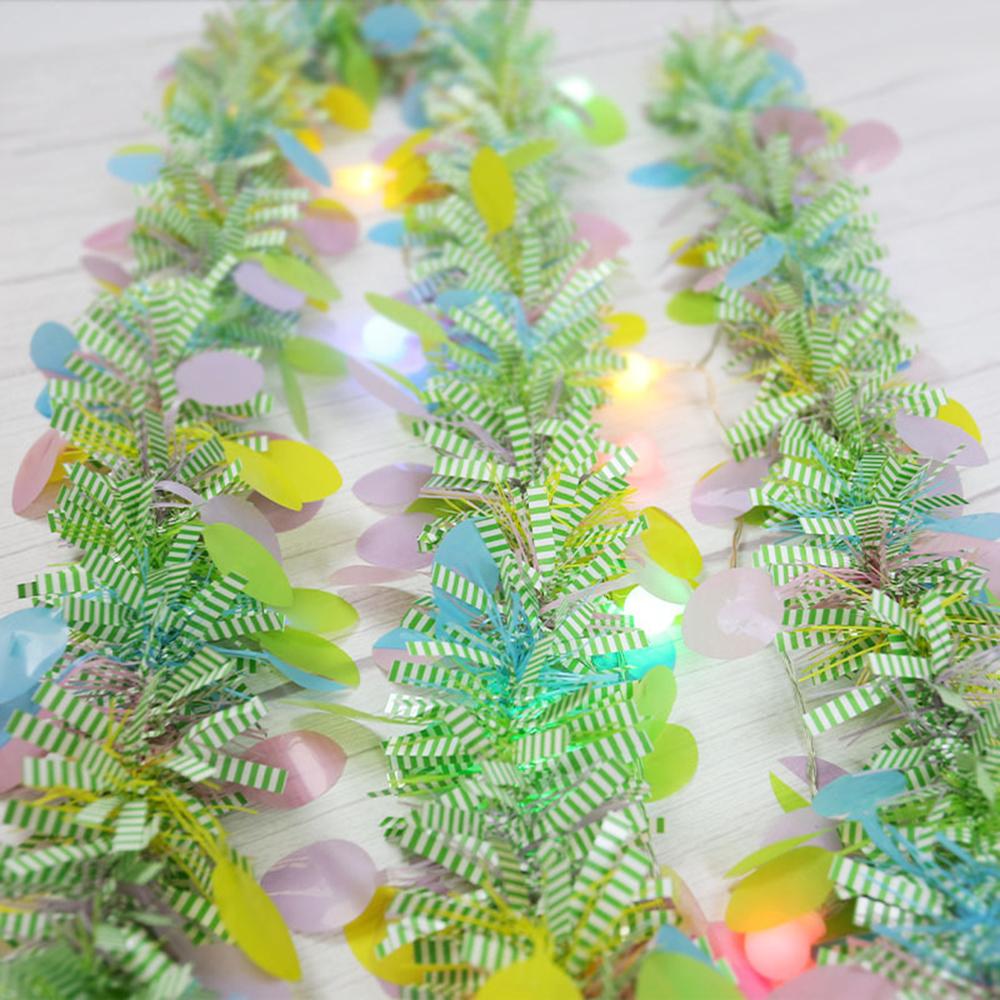 1PC 2m Festive Party Decorations Easter Scene Arrangement Egg Hanging with Top Strip Stage Background Decorative Color Strip