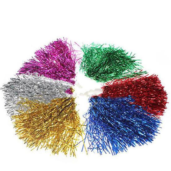 Fankeao 1Pc Metallic Cheerleader Cheer Cheerleading Dance Party Team Match Sports Pom Poms