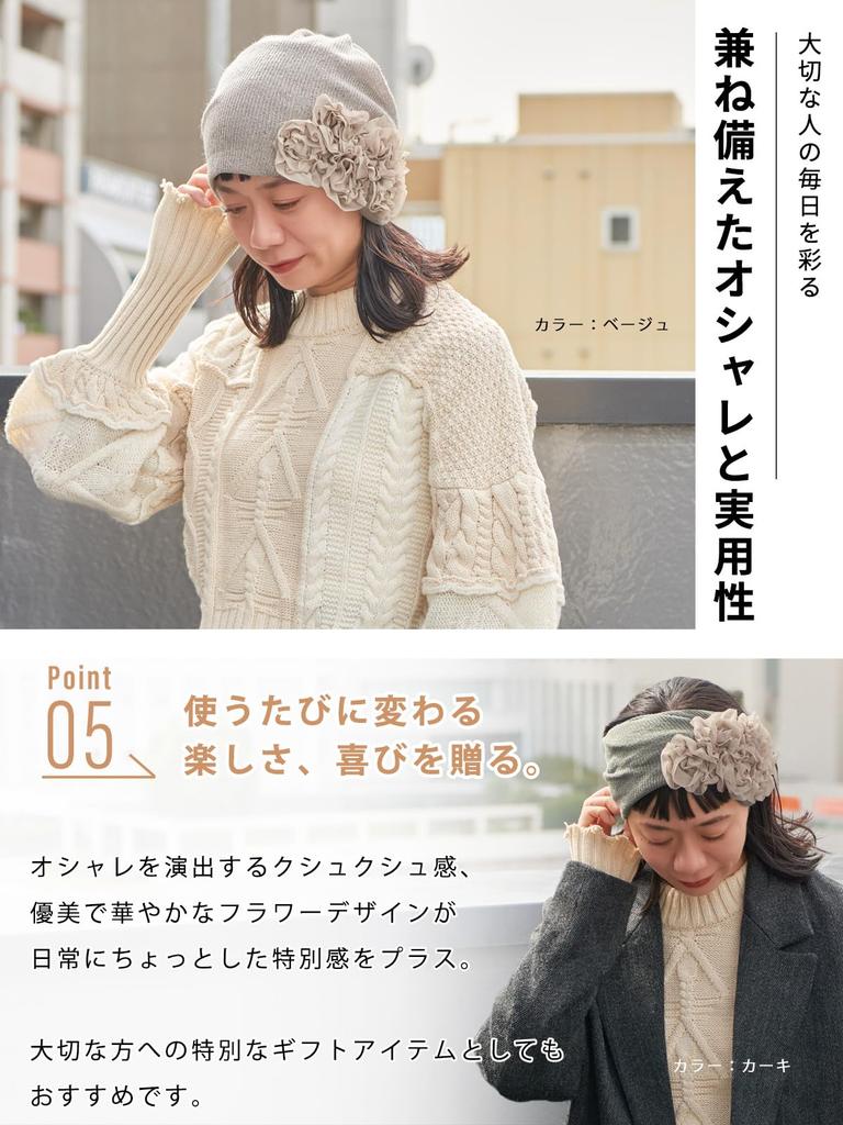 CHARM Flower Mesh Tornado Watch Medical Watch Cap Neck Warmer 3-Way (Women's) Hat, Watch, Fall/Winter (Free Size/Black)