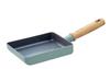 GREENPAN Egg Ceramic Mayflower Deep Pan with Natural Wood Pan, 14x18cm, Induction/Gas Compatible, PFAS-Free, Non-Stick, Easy-Clean Coating, Design,
