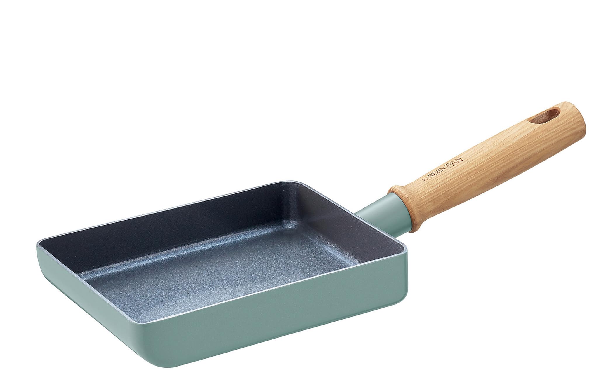 

GREENPAN Яйцо Яйцо Газ Без Вредных PFAS Керамика Легко Слегка Натуральное Дерево Сковорода, Фритюрница, 14x18см, IH, Совместимый, Вещества, Свободный, Покрытие,