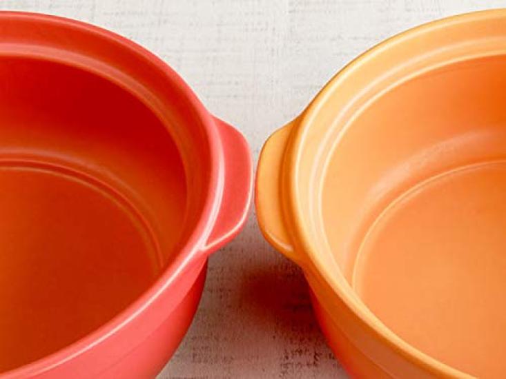 Minosarara Direct Flame Banquet Bake Clay Pot 8 for Made In Heat Source Direct Flame Orange Heat-resistant No. 2-3 People, Japan, Color