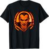 Count Dracula Portrait Lit Jack O Lantern Halloween Pumpkin T-Shirt