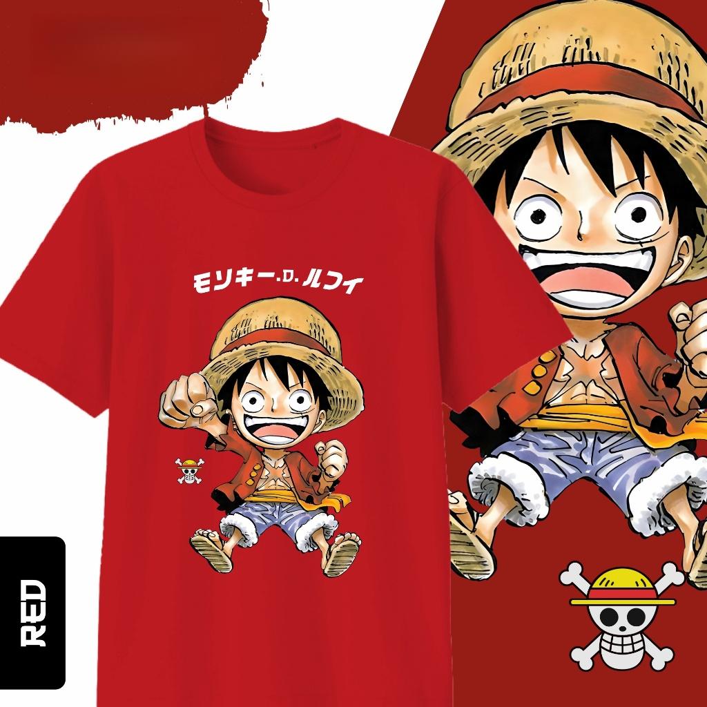 2026 Summer Anime One Piece Monkey D Luffy Printed Cotton Tshirt KidsUnisexsWomens Clothing Fashion Casual Street Tshirt Y2k