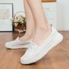 Women’s Moccasins Casual White Walking Shoes Summer Black Lightweight Beach Shoes for Mother Large Size