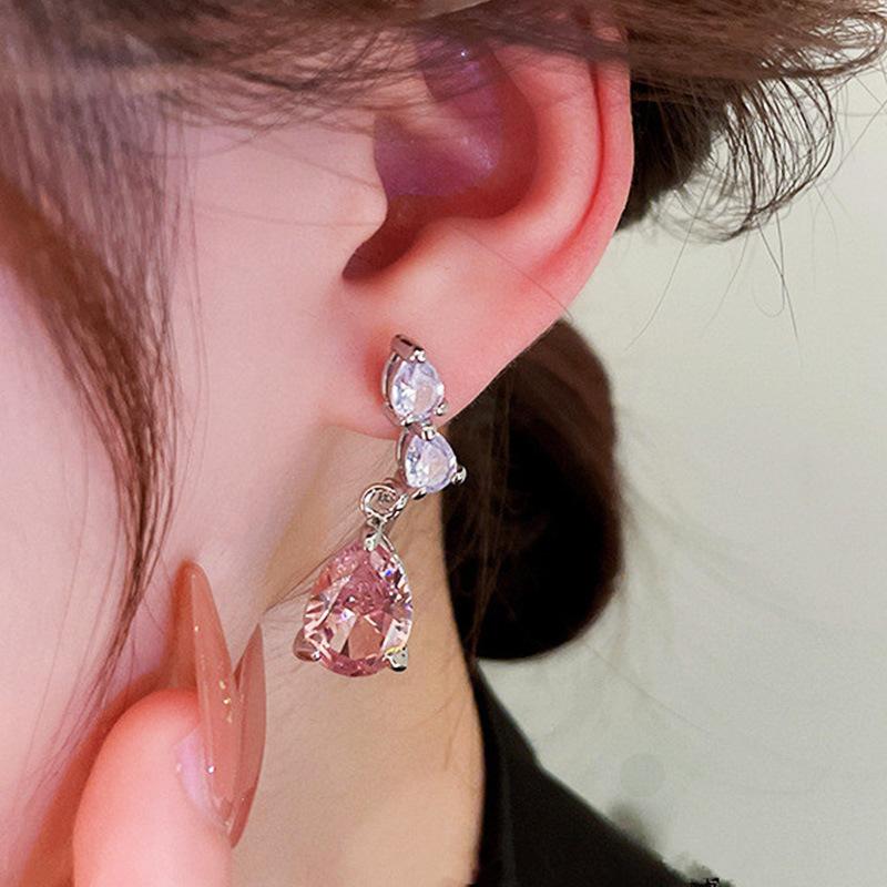 Lindon Fashion Copper Alloy Zircon Jewellery Drop Earrings For Women Wedding Party Gifts