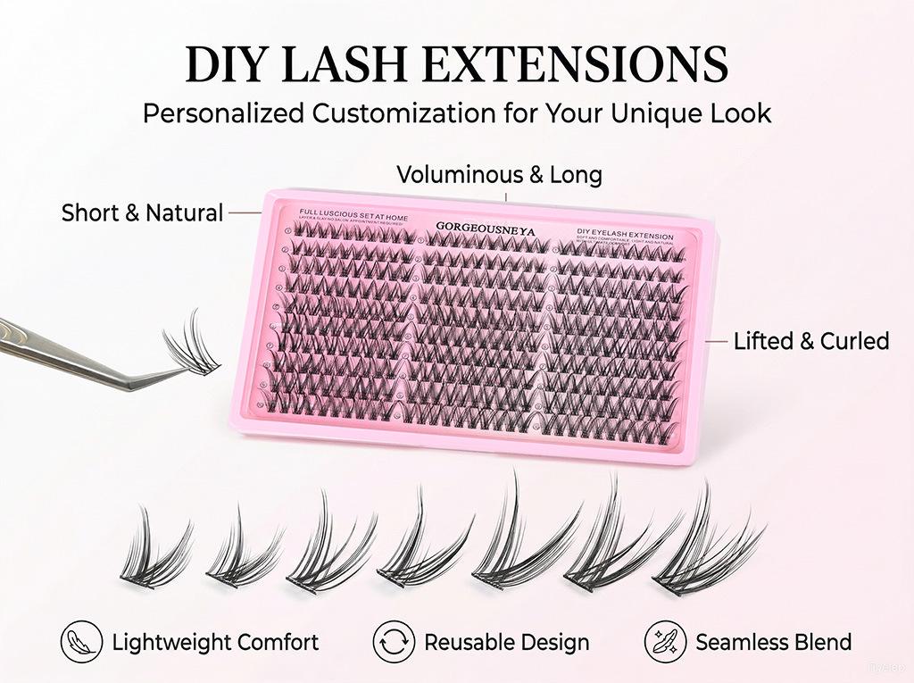 10 Rows Of Glue-Free Comics Diy False Eyelashes Single Cluster Natural Simulation Mother Is Not Naked Makeup Curl