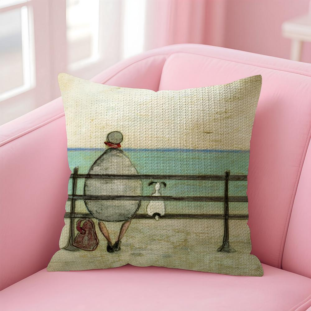 Fashion Sam Toft Cushion Cover Natural Linen Pillow Case Double-Sided Print Decorative Sofa Pillowcase Home Decor Gift