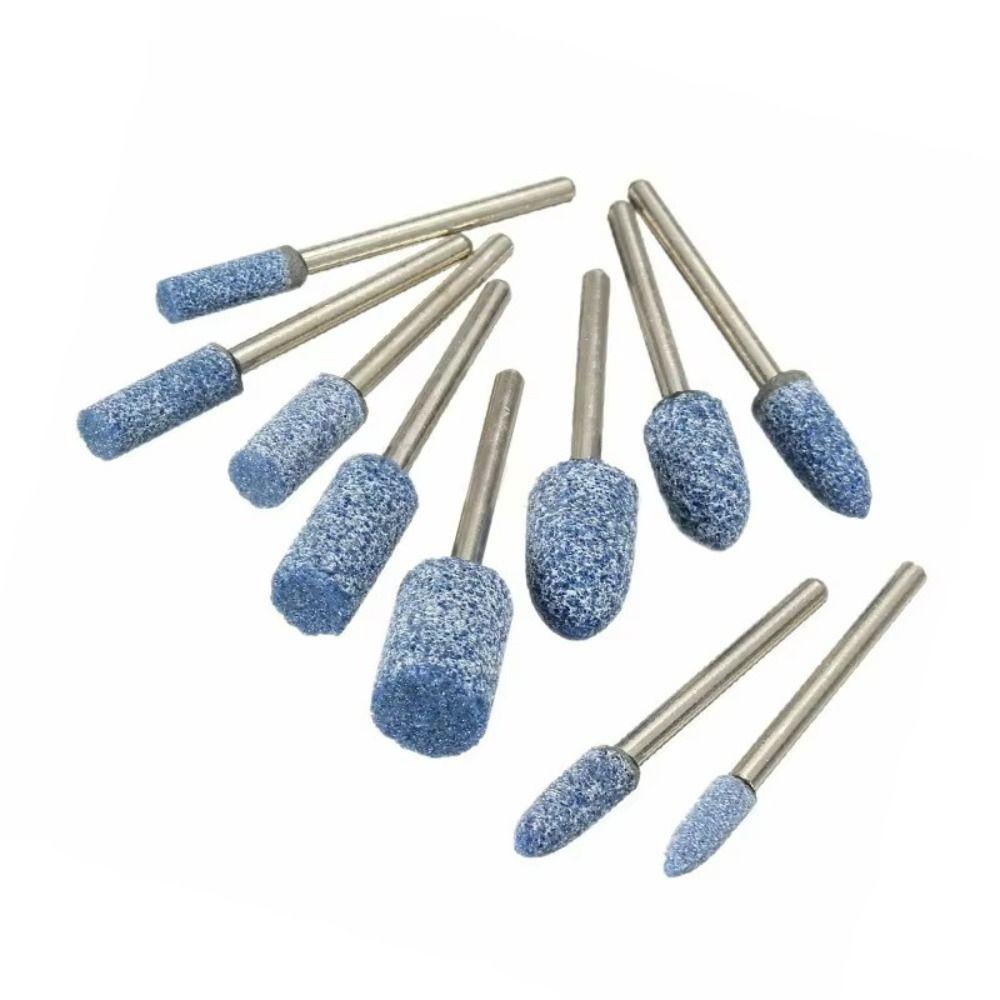 10Pcs Wheel Head Electric Grinding Stone Wheel Blue Mini Drill Rotary Tools Durable Polishing Head