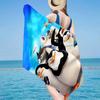 Penguins dventure Beach Towel, Super Soft Microfiber, Gift for Her/Him, Birthday, for Pool, Beach, Travel, Home Decor Fan gifts