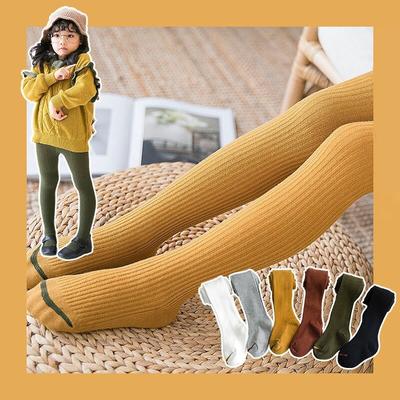 Baby Höst Vinter Strumpbyxor Hot Baby Småbarn Barn Flicka Strumpor Bomull Varm Strumpbyxor Solid Candy Color Tight 1-8 år