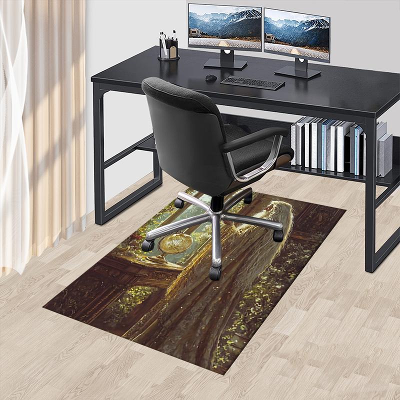 

Lord of the Rings Polyester Office Carpet Chair Mats, Home Decor Dormitory Floor Protector with Anti-Skid Backing, Large Area Coverage,Chris 60cm by 90cm