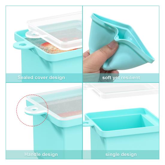 Ice Cube Mold Large Silicone Ice Tray with Lid Easy to Remove Food-Grade Slow Melting Ice Maker for Whiskey Cocktails