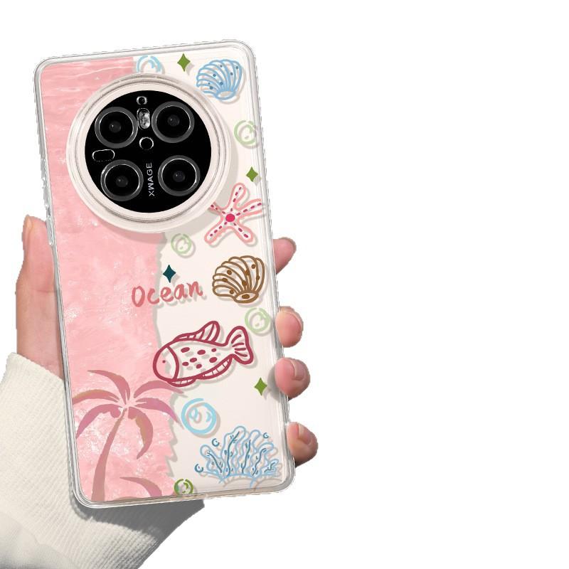 Underwater World Suitable for Huawei Mate70pro Protective Case 60plus50 Transparent 40 Fresh 30 Soft Phone Case