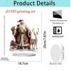 Christmas Santa Claus Snow Scene 2D Acrylic Ornament for Home Décor