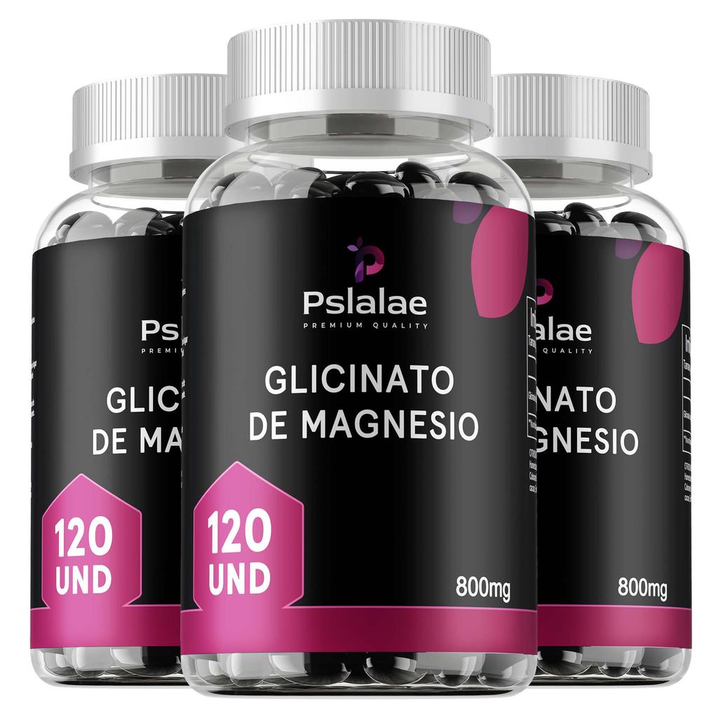 Pslalae Magnesium Glycine Capsules, 800mg Magnesium Glycine Extract, All-Natural, Suitable for Adults