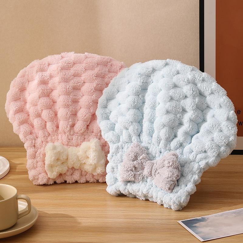Cloud-velvet Princess Hat, Ultra-fine Fiber Thickened Water-absorbing Bath Cap, Anti-hair Loss Dry Hair Cap, Face Wash Dry Hair Towel