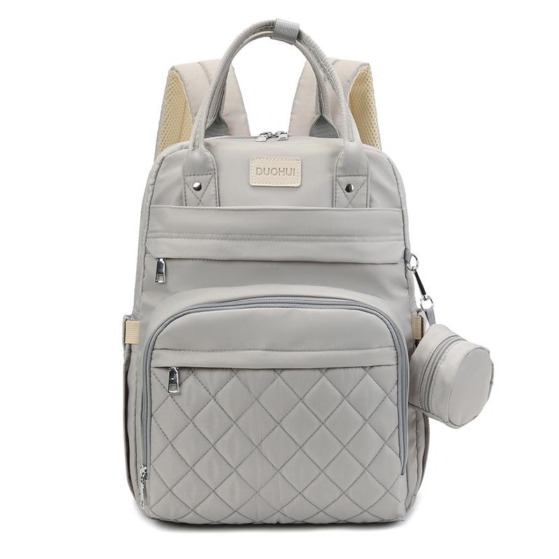 Portable Folding Diaper Bag: Large Capacity Shoulder Bag for Travel, Stroller Hanging, with Baby Bottle Holder and Changing Pad