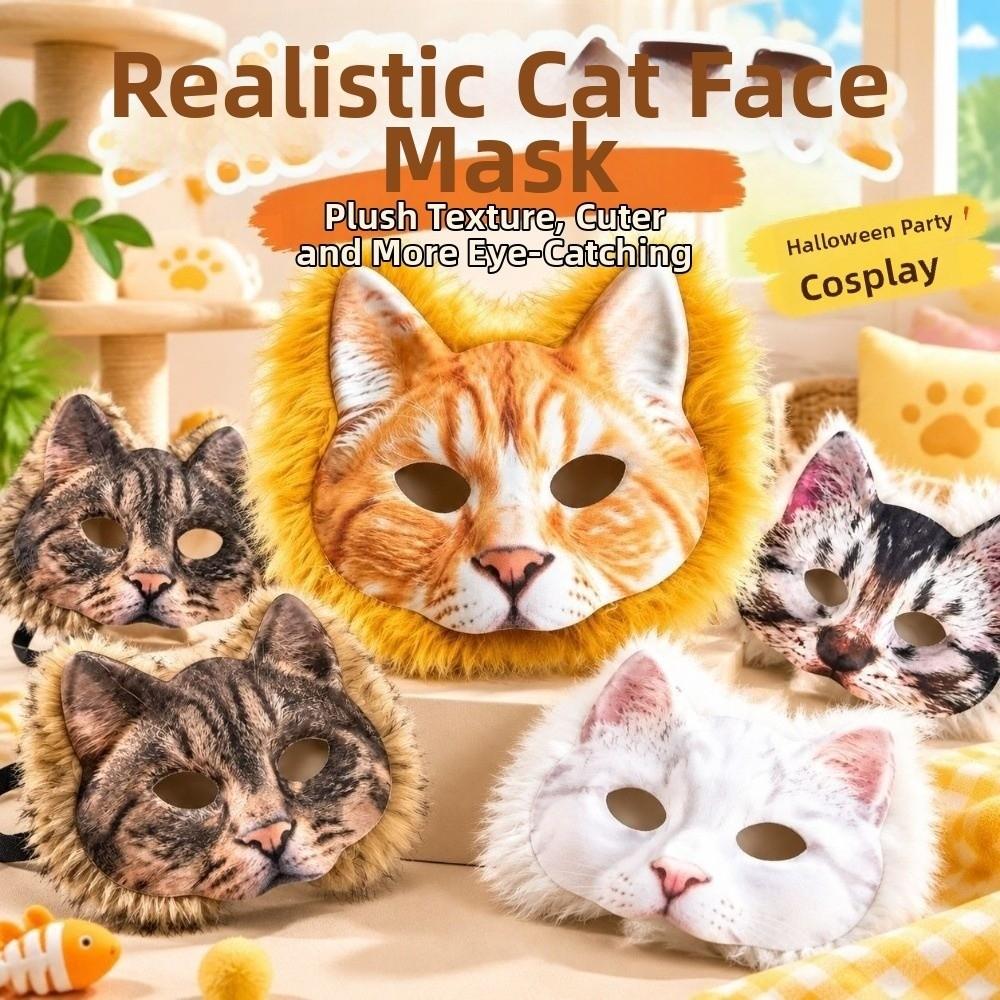 Creativity Cat Mask Breathable Halloween Animals Mask Novelty Masquerade Mask Male Female