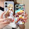 Sword Art Online Asuna Handyhülle für Xiaomi Redmi Note 14 13 12 11 10 9 S A Pro Plus Lite 5G Schwarze Abdeckung Handys Smartphone