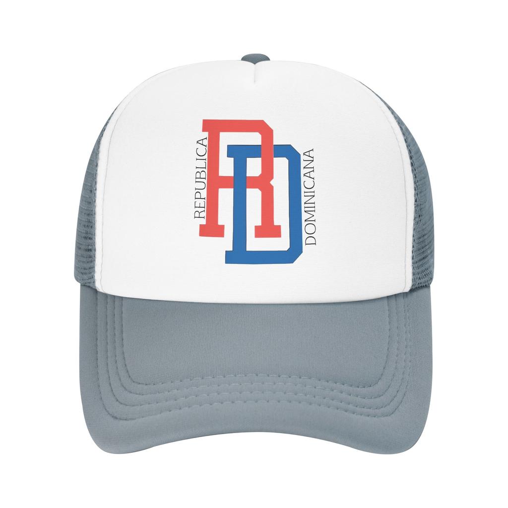 DR Dominican Republic Trucker Caps Unisex Women Outdoor Dad Hat Sun Hats Racing Cap Adjustable Polyester Mesh Baseball Cap Summer