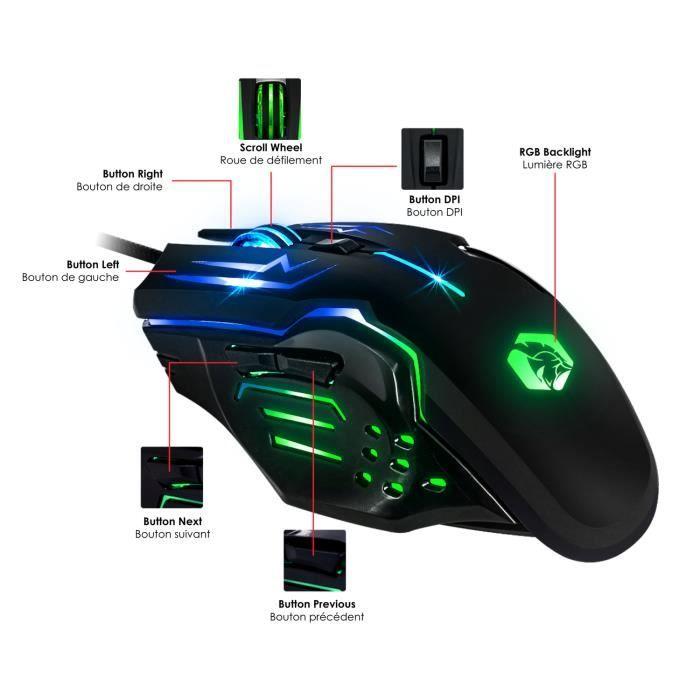 Pack 3 En 1 - EMPIRE GAMING - MK800 - Clavier Semi-mécanique RGB - Souris 2400 DPI - Tapis De Souris