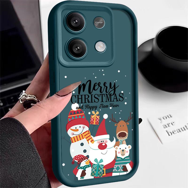Merry Christmas Phone Case For Xiaomi Redmi Note 14 13 12 Pro Note 13 14 Pro Plus 5G 13 13C 4G 11 10 Pro Soft Silicone TPU Cover
