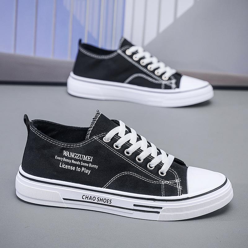 2025 Lato Męskie Buty Płócienne, Oddychające w Stylu Hongkońskim, Modna Casualowa Moda dla Studentów