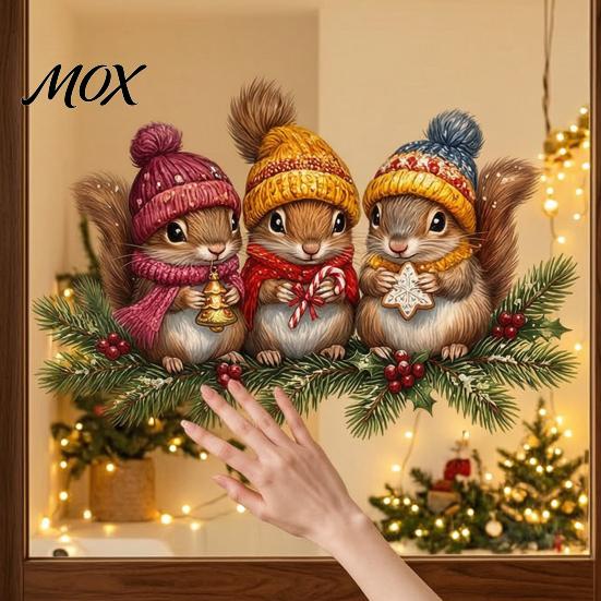 Transparent PVC Stickers Christmas Static Window Clings, Glass Stickers, Xmas Winter Snowflake Decals Decorative Sheets for Home Store Holiday