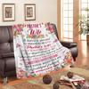 A Precious Blanket Gift for a Pastor's Wife, with a Pink Rose Background Theme, Soft Flannel Blanket, 1pc