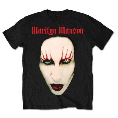 Marilyn Manson 'Red Lips' Schwarzes T-Shirt - NEU