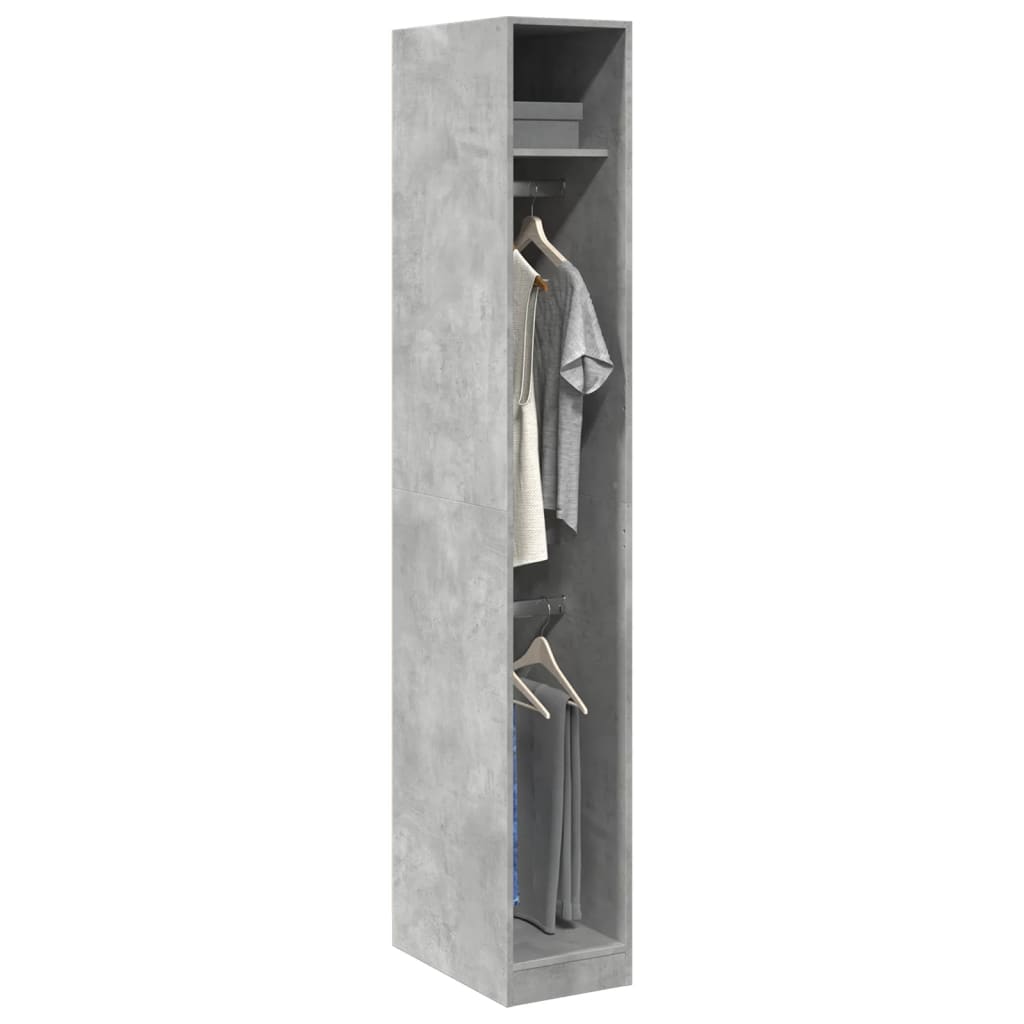 Wardrobe Concrete Grey 30 x 50 x 200 cm Engineered Wood
