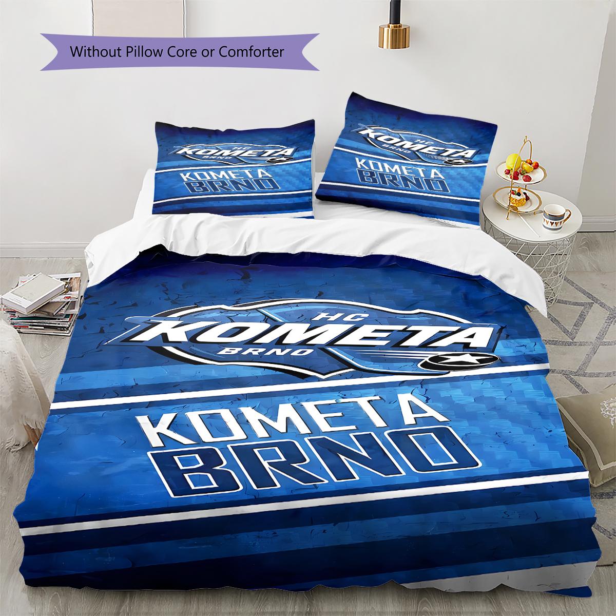 

HC Kometa Brno Pattern Bedding,Quilt Set Quilt Cover Pillowcase Home Birthday Gift (1 * duvet cover + 2 * pillowcase, without core) 135x200cm