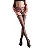 Sexy Women Thin Open Crotch Pantyhose Elastic Tights Oil Shiny Glossy Sheer See Through Garters Maid Stocking With G-string
