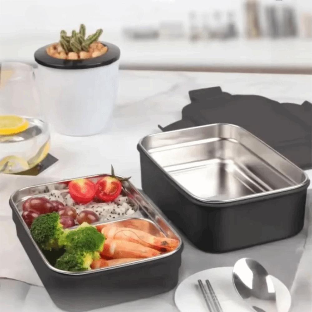 Leak-Proof Double Layer Thermal Lunch Box Rectangular Food Container  Refrigerator