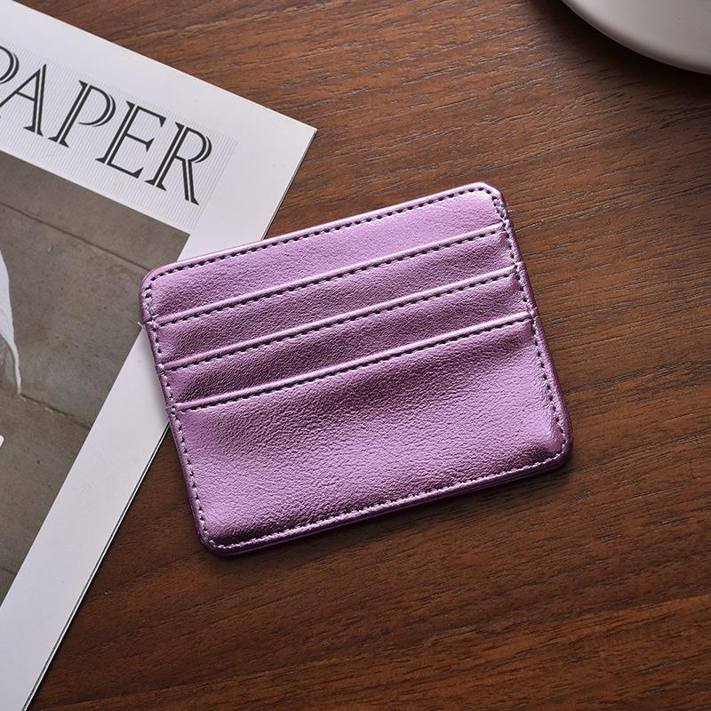 Porta-Cartões de Crédito de Couro Carteira Fina com Múltiplos Compartimentos Carteira de Cartões Portátil para Homens Presente de Natal