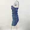 Women's Rhinestone Spaghetti Strap Bodycon Nightclub Dress