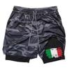 Camouflage Italy Flag Muay Thai Kick Boxing Shorts Men Women Unisex Casual Sportswear Double Layer Quick Dry Training Sport Gym Fitness Workout