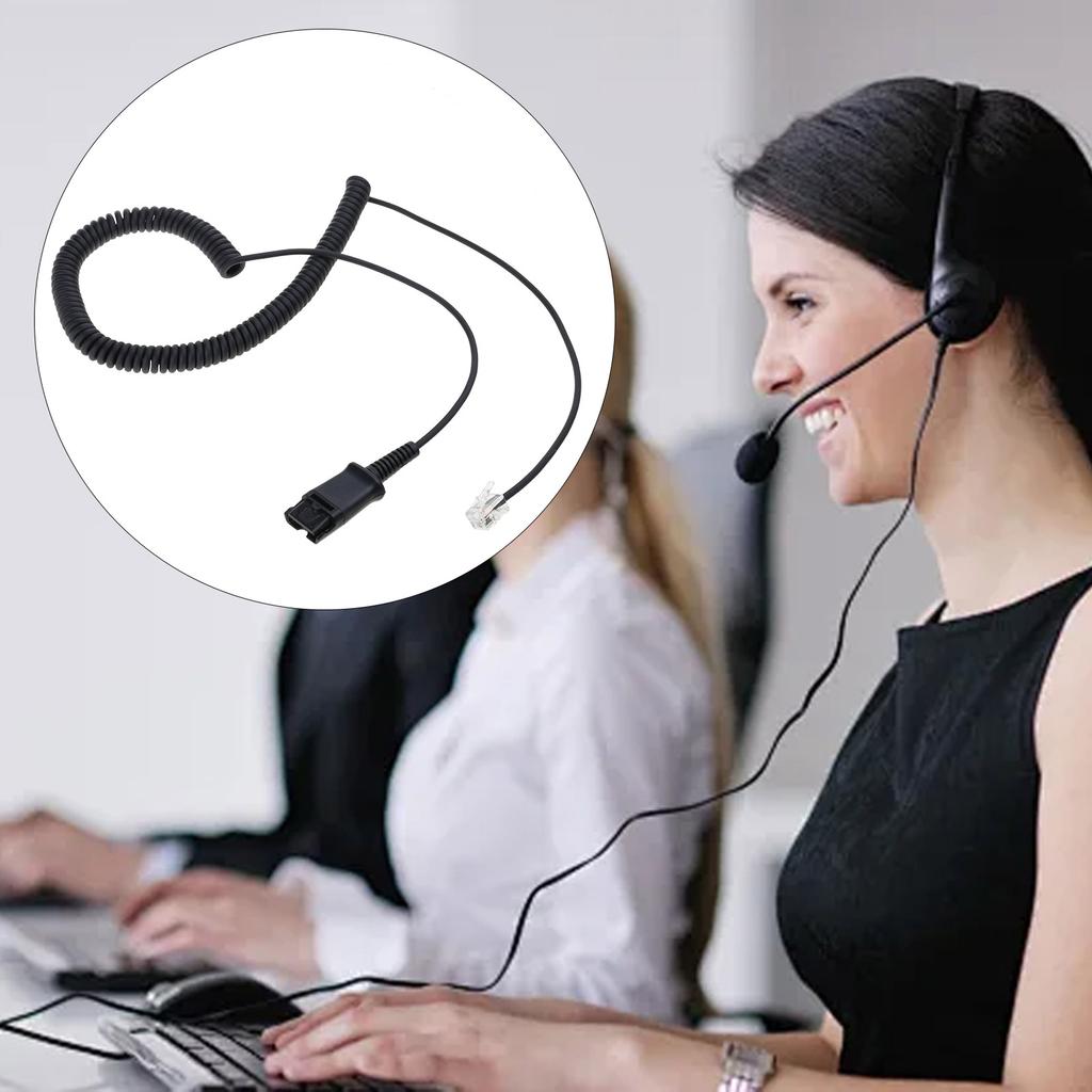 Kabelový adaptér pro náhlavní soupravu Plantronics QD k profesionálním telefonům Avaya J100 1600, rychlé odpojení na RJ9