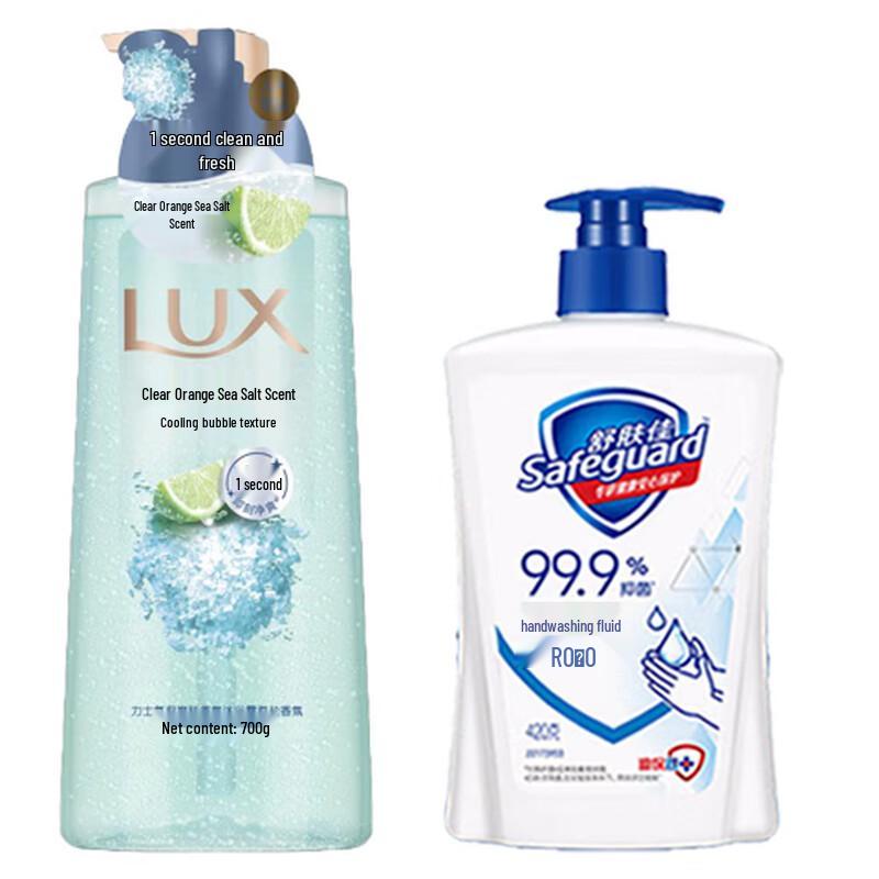 Набор: Гель для душа Lux и Мыло для рук Safeguard