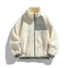 Winter Fashion Lambswool Jacket for Men Stand Collar Trendy Couple Outerwear Coat