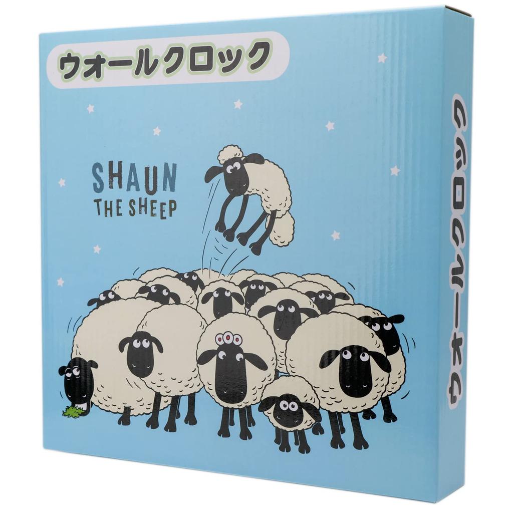 ALIAS Shaun das Schaf Wanduhr, Analog, Leise, Schleichender Sekundenzeiger, Blau, WC21008SS, 26cm