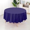 10Pcs Plastic Table Cloth 84 Inch Disposable Tablecloth Easy Cleaning Round Table Cover Parties Picnic Birthday Wedding Supplies