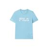 FILA T Shirts Men's Light Blue Crew Neck Moderate Straight Fit F11M329101F-LB