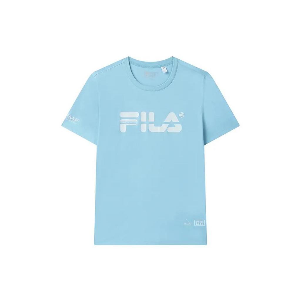 FILA T Shirts Men's Light Blue Crew Neck Moderate Straight Fit F11M329101F-LB