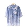 Middle Aged And Elderly Women's Casual Breathable Round Neck Short Sleeved Chinese Style T-shirt Western Style Top For Women