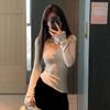 Long Sleeved T-shirt for Women In Spring and Autumn Fashionable and Versatile for Commuting and Leisure