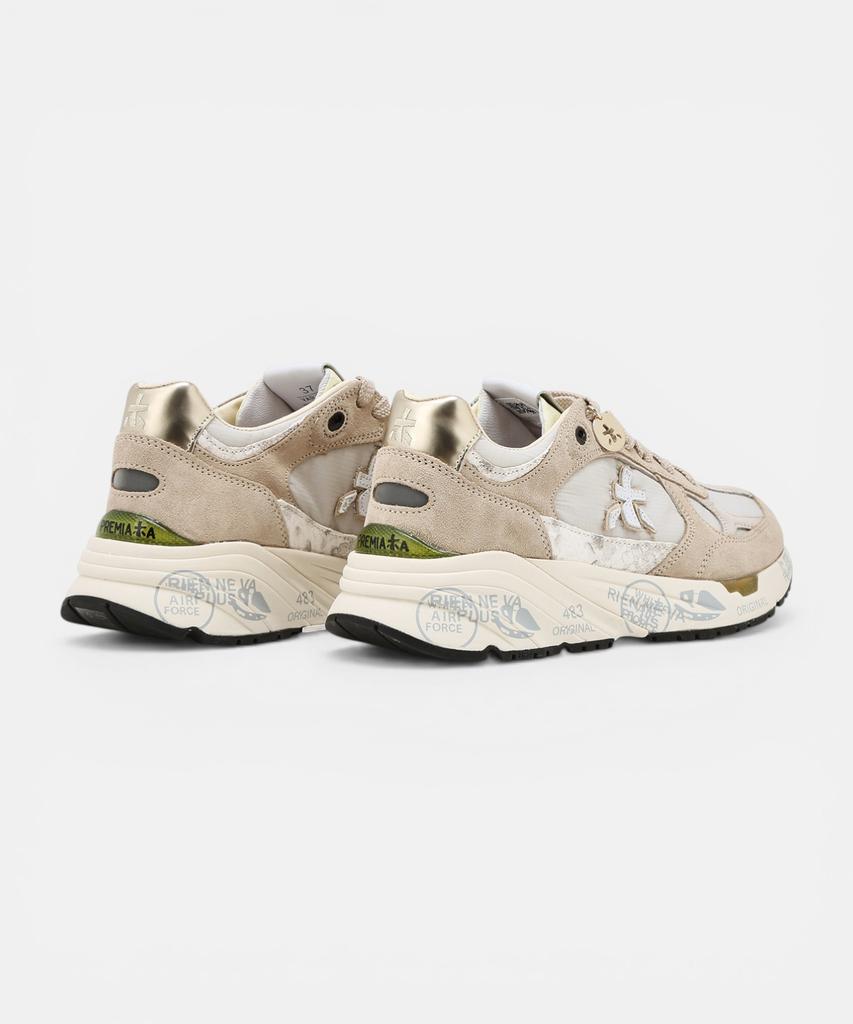 Premiata [26Ss][Mase] Beige Logo Patch Cowhide Women'S Sneakers